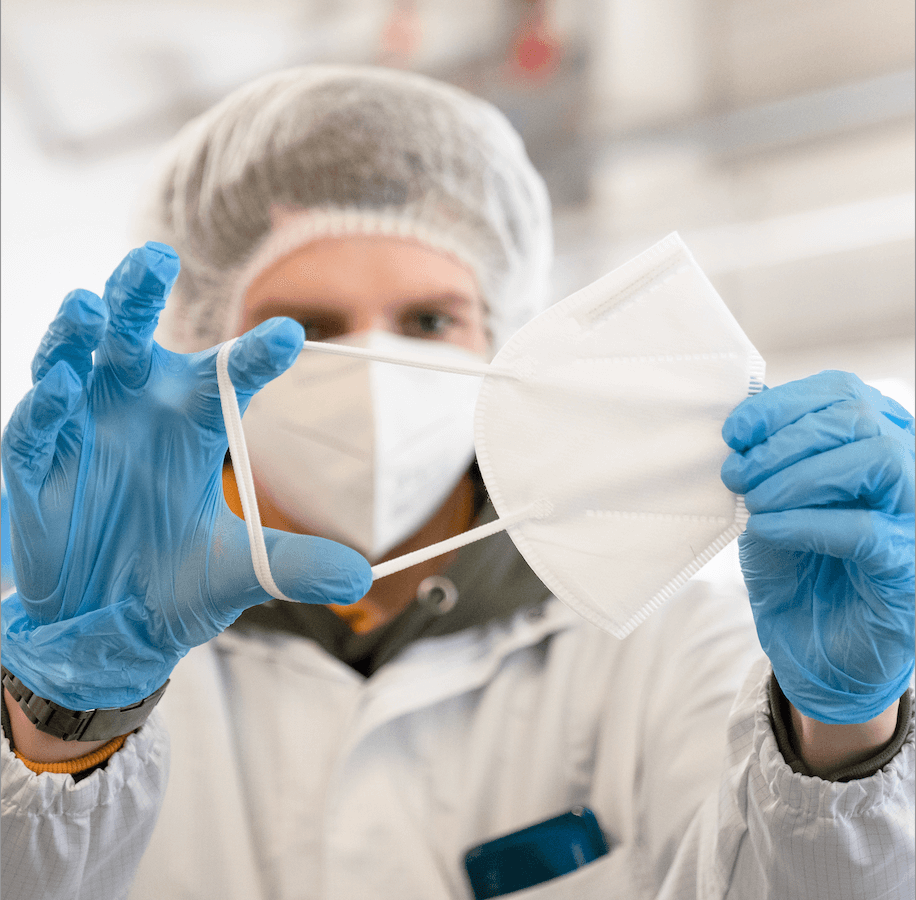 Qualitätskontrolle der FFP2 Masken